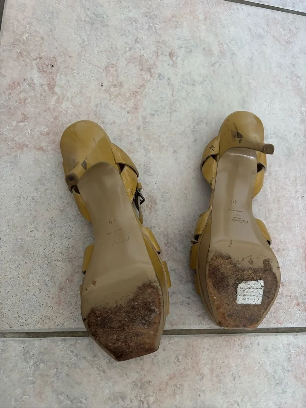 Saint Laurent Tribute Sandals criss cross heels open toe ysl dress shoes